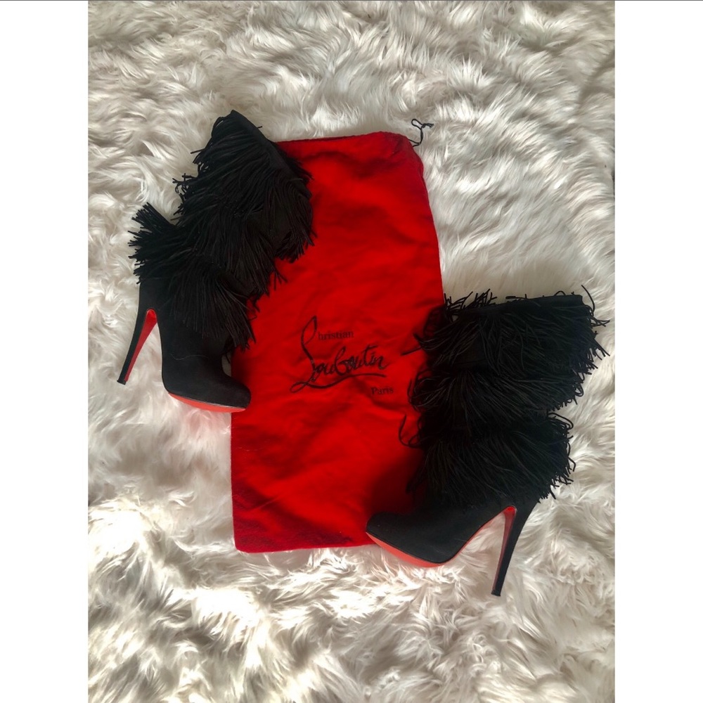 100% AUTHENTIC CHRISTIAN LOUBOUTIN Black Boots